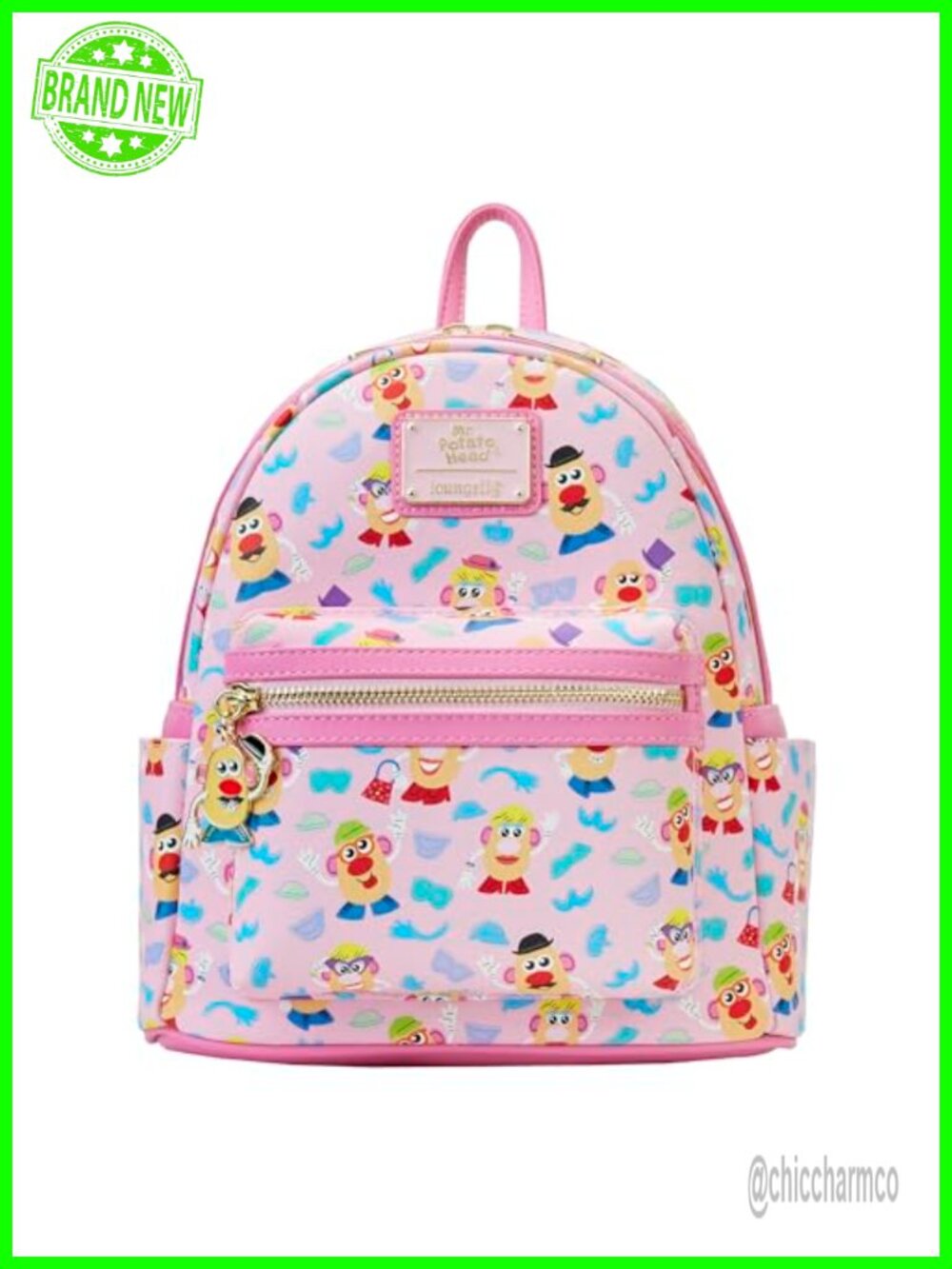 Loungefly Mr Mrs Potato Head Mini Backpack Faux Leather Adjustable Padded Straps